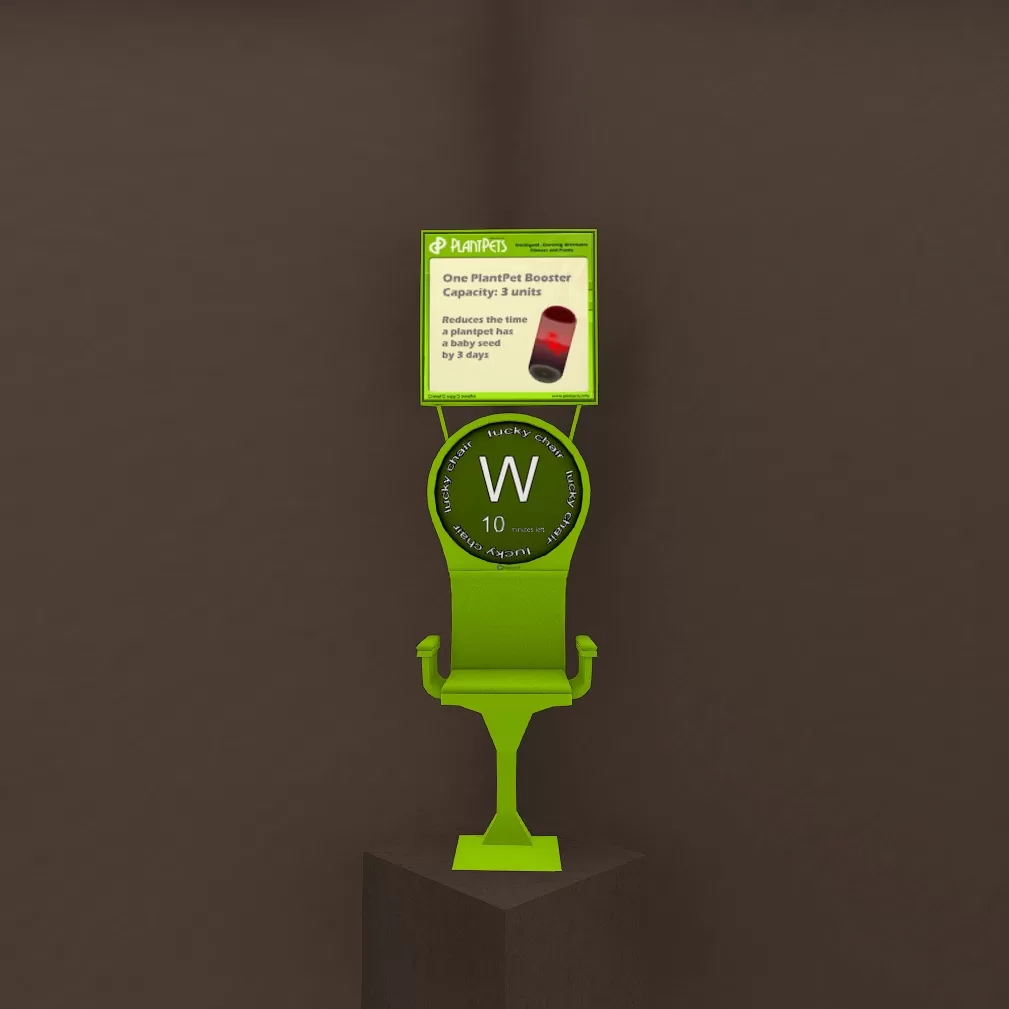 Picture of the lucky chair in the PlantPets Main Store